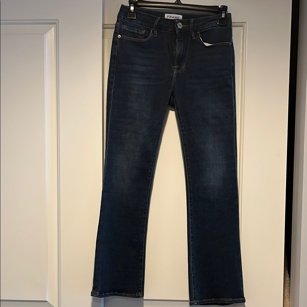 FRAME. Dark wash le mini boot jeans. Size 25